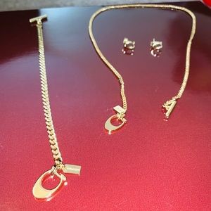 Coach gold plated jewelry
